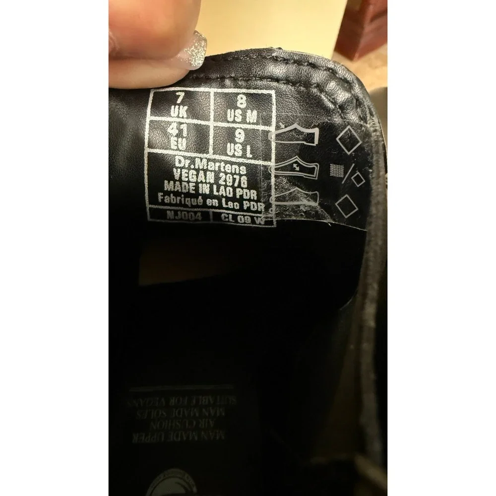 DR MARTENS 2976 SMOOTH LEATHER PLATFORM CHELSEA BLACK BOOTS SIZE 8 MENS/WOMENS 9